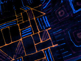 Triangle Squares. Rainbow Geometrical Pattern. Psychedelic Design. Bright Geometrical Pattern....