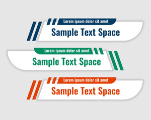 lower third banners in curve style design