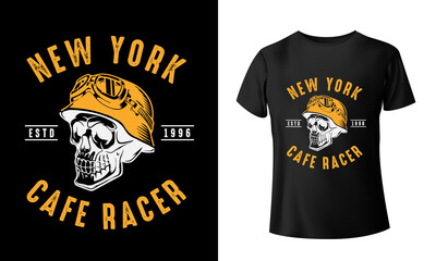 Fototapeta premium Exclusive Skull biker t shirt design