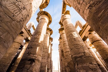 Karnak Temple of Ramses 2  thebes town,temple complex,unidentified tourists,karnak