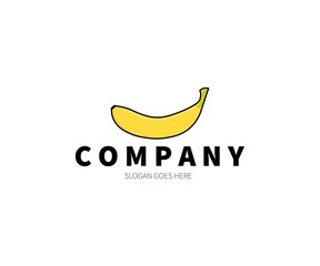 Banana Outline Logo Concept. Vector Design Illustration. Symbol and Icon Vector Template.