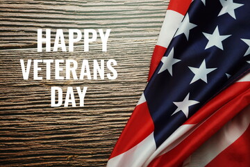 Fototapeta na wymiar Happy Veterans Day. USA flag. American holiday background