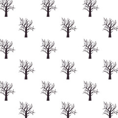 halloween dry trees pattern background