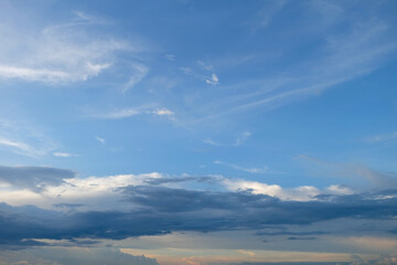Naklejka na ściany i meble White cloud and Beautiful with blue sky background.