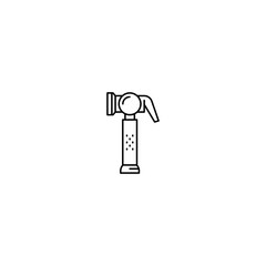 Hammer icon illustration. concept logo. hammer logo monoline