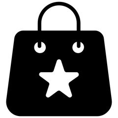 
Star on shopping bag depicting favorite shopping vector 
