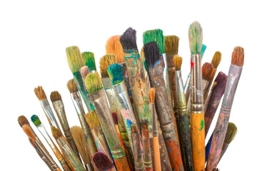 Fototapeta premium Paintbrushes on White Background