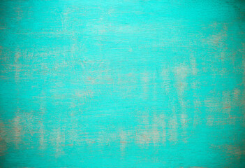 Obraz premium Worn blue board background.