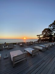 Coucher de soleil sur le bassin d'Arcachon, Gironde