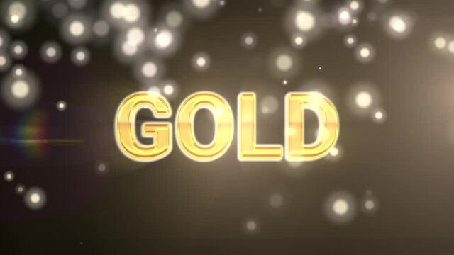 gold logo flare and bokhe animation