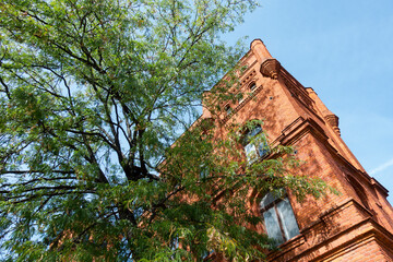 Łódź miasto manufaktura ceglany budynek zabytek © Dariusz