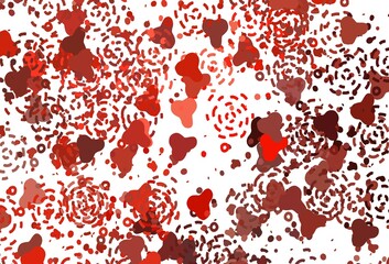 Light Red vector background with abstract shapes.