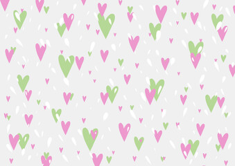 festive multicolored background with hearts