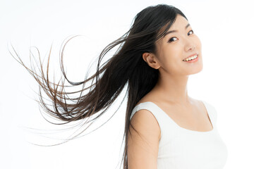 髪のイメージ 女性の長いストレートヘア