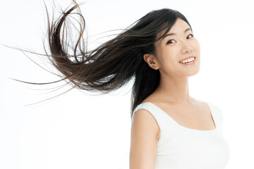 髪のイメージ 女性の長いストレートヘア