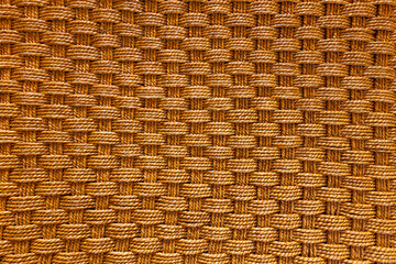 Pattern of straw rope surface, flat background
