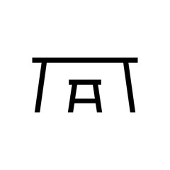 Desk and chair icon