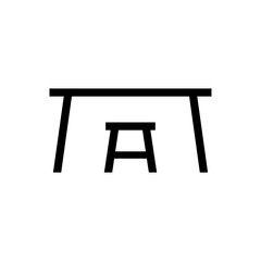 Desk and chair icon