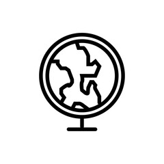 Globe map icon