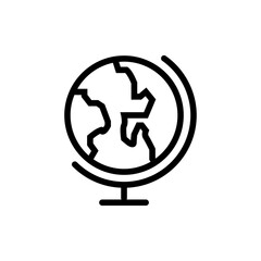 Globe map icon