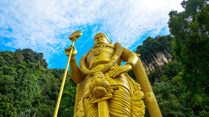 Lord Murugan statue at the entrance of Batu Caves. Malaysia