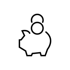 Piggy bank icon