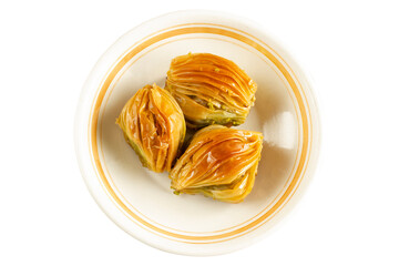 Turkish dessert baklava with pistachio