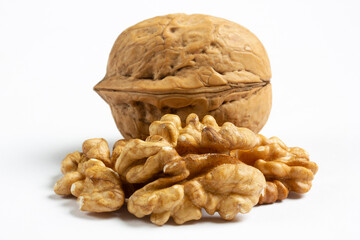 Walnut isolated on white background.
