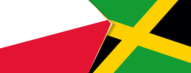 Poland and Jamaica flags, two vector flags.