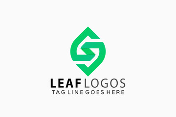 Initial S Leaf Creative Logo Design Vector Illustration