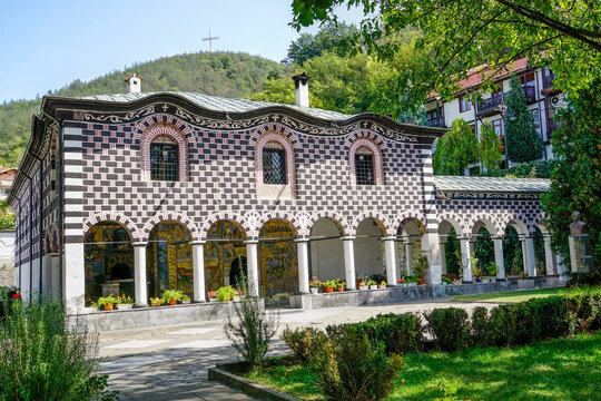Ancient Church "Introduction of the Virgin Mary" built in 1844 with the voluntary work of 200 Bulgarians. The varosha arichektur composite is located in Blagoevgrad, Bulgaria. Fully retained the authe
