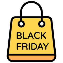 
Black friday sale icon in flat style 

