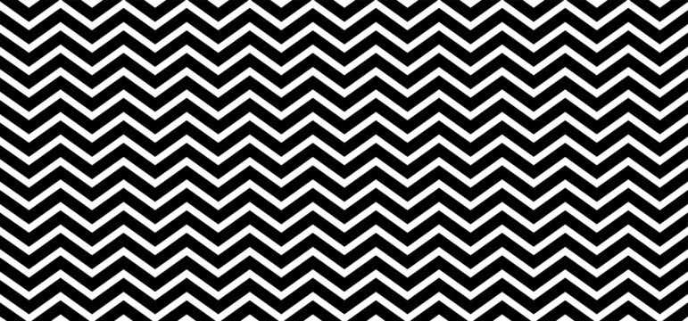 Seamless Chevron Zigzag Pattern Vector Chevrons Wave Line. Wavy Stripes Background. Retro Pop Art 80's 70's Years. Memphis Style. Funny Zig Zag Sign. Texture Of Fabric Or Paper Scrapbook. Line Pattern