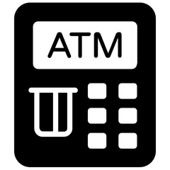 
Atm machine vector in editable style 
