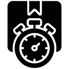 
Shipping time vector style, stopwatch with box 
