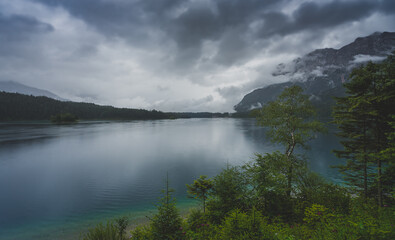 Naklejka premium Sea and Storm and Thunder