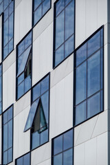 Detail on modern building facade - office building exterior