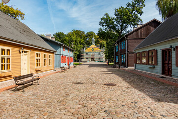 Łódź miasto skansen drewniane domy © Dariusz