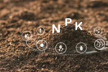 Soil texture background, Fertile loam soil suitable for planting.