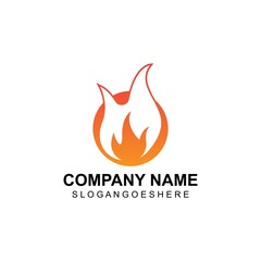 Fire flame logo Template vector, for logo Oil, gas and energy