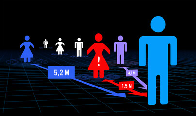 Application that measures the safe distance between people against the spread of coronavirus, covid-19.  App covid template. Vector illustration