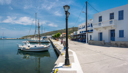Pari Village view in Nisyros Island. Nisyros Island is populer tourist destination on Aegean Sea.