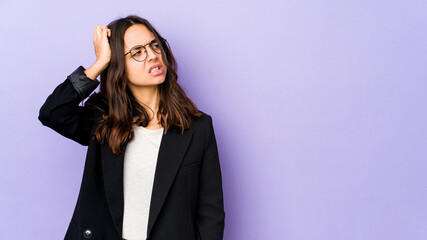 Young mixed race hispanic woman isolated celebrating a victory, passion and enthusiasm, happy expression.