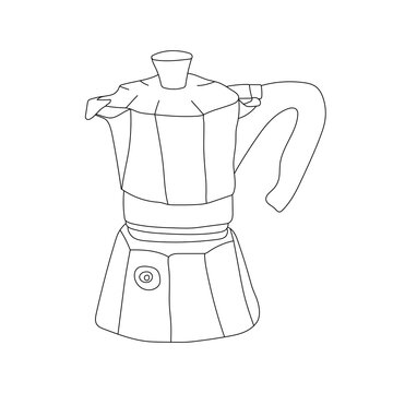 recommend clip art: Coffee element icon line hand drawn doodle vector illustration isolated on white background. Sketch design element.