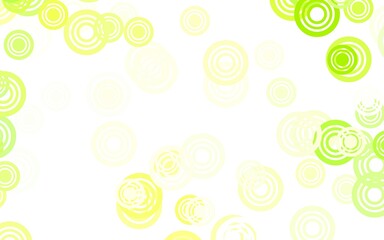 Light Green, Yellow vector template with circles.