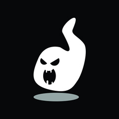 Cute ghost silhouette illustration 