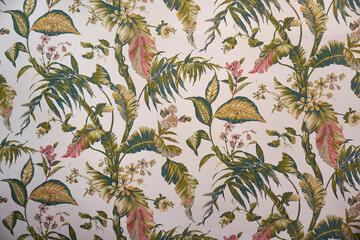 Vintage floral pattern wallpaper