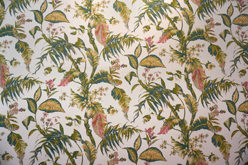 Vintage floral pattern wallpaper