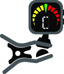 Clip-On Tuner icon , vector