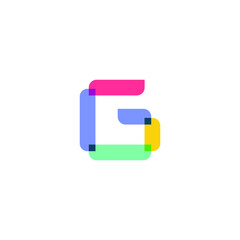 alphabet G logo icon colorfull vector illustrations